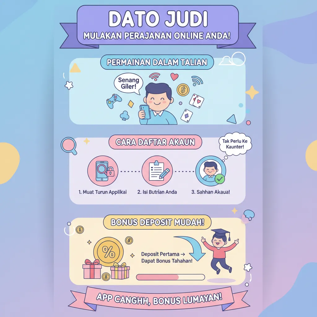 Dato Judi: Cara Daftar Akaun & Bonus Deposit