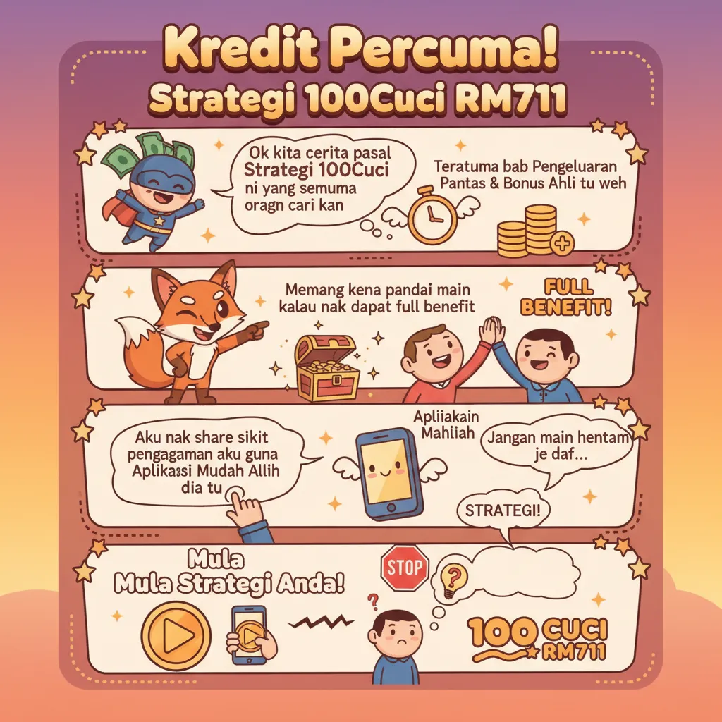 Strategi 100cuci rm711: Pengeluaran Pantas & Bonus Ahli